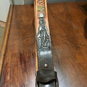 HAND TOOLED LEATHER EAGLE BELTS SIZE S